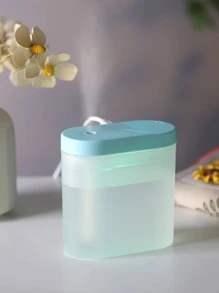 nbshan 1pc Usb-powered 260ml Mini Humidifier With 7-color Light & Suitable For Desk, Office, Home, Bedroom Air Moisturizing - Blue and White - View 3