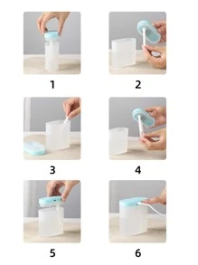 nbshan 1pc Usb-powered 260ml Mini Humidifier With 7-color Light & Suitable For Desk, Office, Home, Bedroom Air Moisturizing - Blue and White - View 2