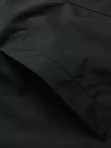 Manfinity Homme Men Colourblock Striped Trim Bomber Jacket Without Tee - Black - View 3