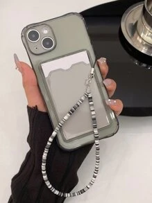 普通卡槽手機殼帶掛繩相容於 iPhone 15/15Pro/15Plus/15Promax - 黑色 - 查看 1