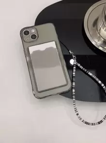 普通卡槽手機殼帶掛繩相容於 iPhone 15/15Pro/15Plus/15Promax - 黑色 - 查看 4