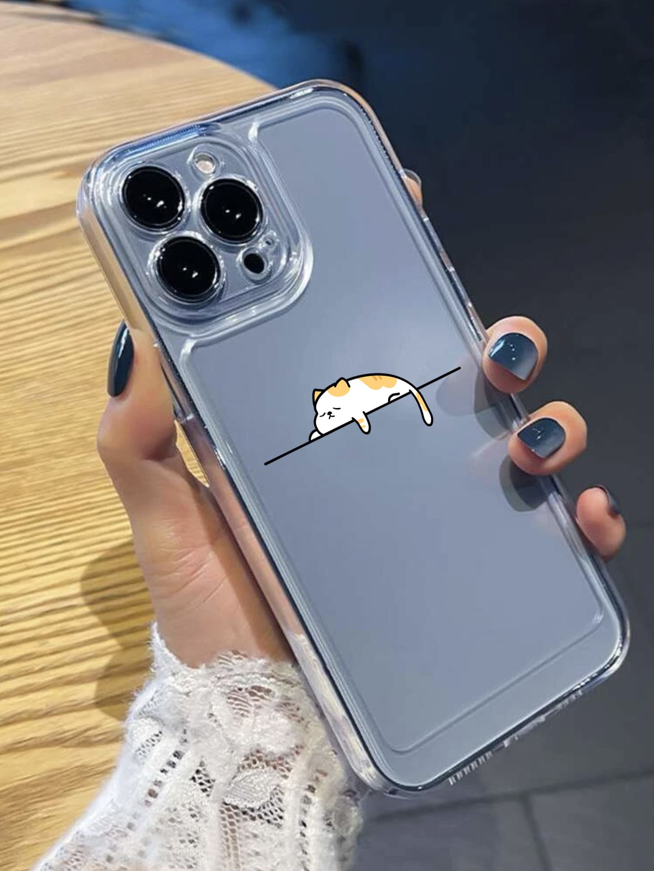 Hộp đựng điện thoại in hình mèo hoạt hình - Trong sáng - Xem 1