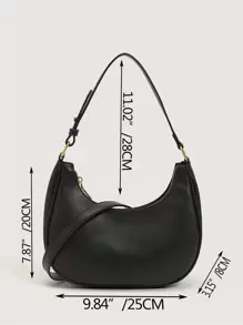 女士单肩包，简约百搭腋下包，纯色包，流浪包时尚新月单肩包，时尚腋下流浪包，女士休闲手提包和钱包，极简主义风格女包