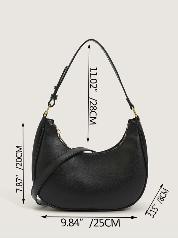 Women's Shoulder Bag, Simple Allmatch Underarm Bag, Solid Color