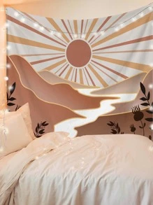 Landscape Pattern Tapestry, Flag For Room, Room Decor, Tapestry, Wall Decor, Wall Art - Multicolor - View 1