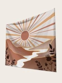 Landscape Pattern Tapestry, Flag For Room, Room Decor, Tapestry, Wall Decor, Wall Art - Multicolor - View 2