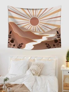 Landscape Pattern Tapestry, Flag For Room, Room Decor, Tapestry, Wall Decor, Wall Art - Multicolor - View 3