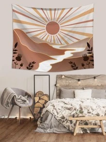 Landscape Pattern Tapestry, Flag For Room, Room Decor, Tapestry, Wall Decor, Wall Art - Multicolor - View 5