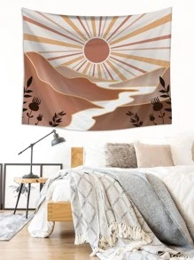 Landscape Pattern Tapestry, Flag For Room, Room Decor, Tapestry, Wall Decor, Wall Art - Multicolor - View 6