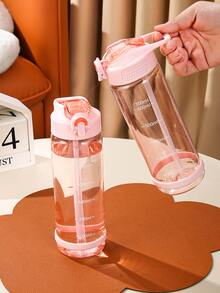 1pc Portable Clear Tumbler - Pink - View 6