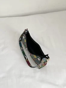 蛇皮紋人造漆皮法棍包 - 彩色 - 查看 5