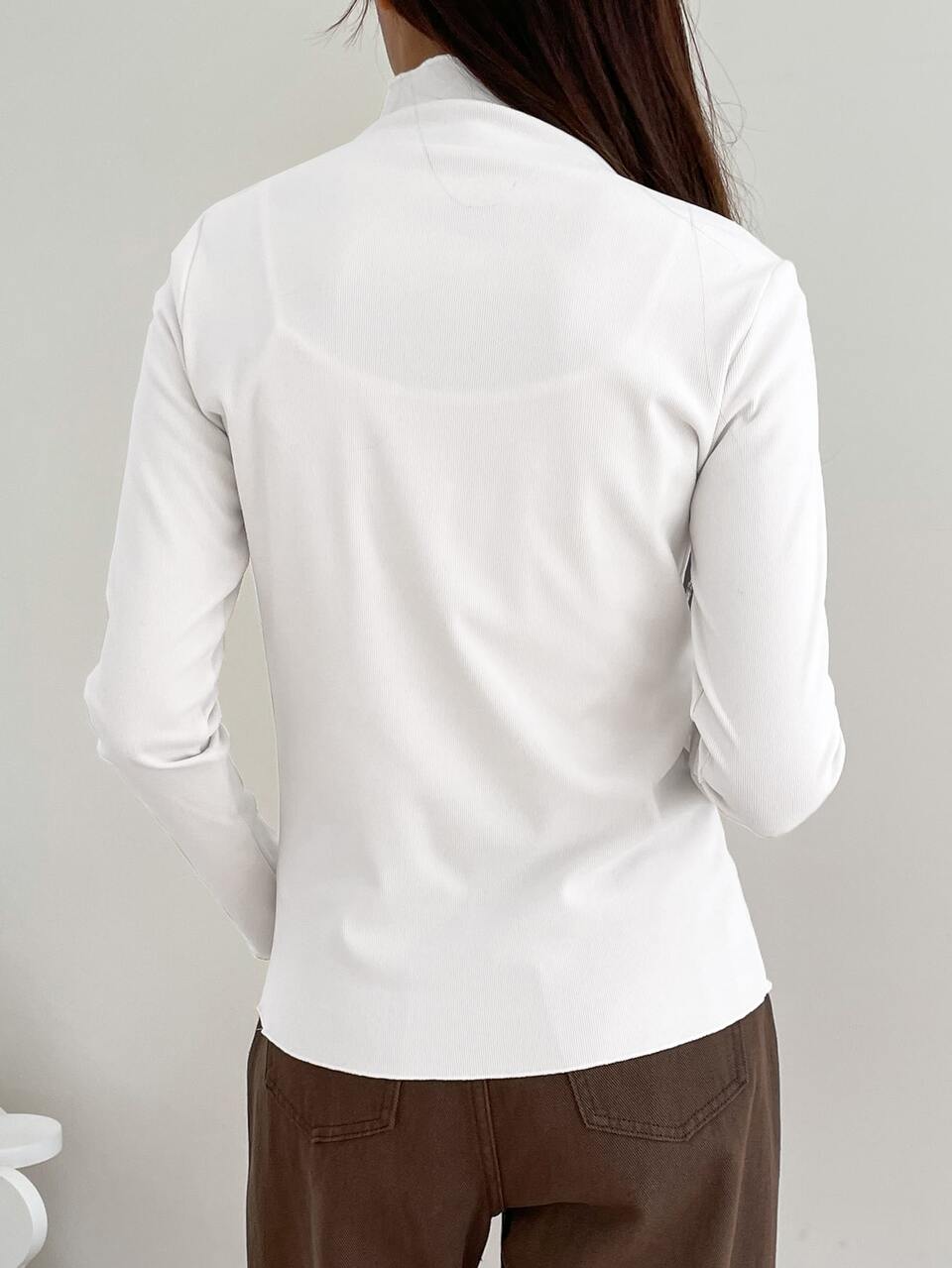 Mock Neck Seam Detail Tee