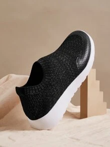 Cuccoo Slip On Running Shoes - Black - View 1