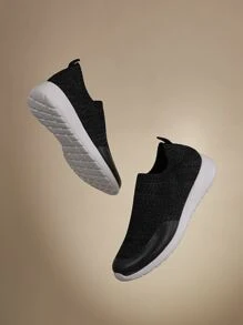 Cuccoo Slip On Running Shoes - Black - View 3