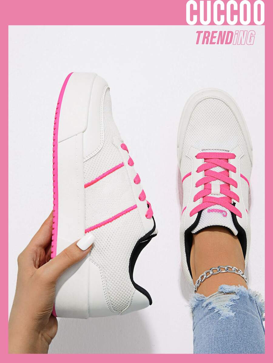 CUCCOO EASI 針織細節透氣板鞋 - 粉色 - 查看 1