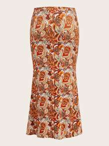 SHEIN VCAY Váy Plus Size Hoa Tất cả trên in Boho - Nhiều màu - Xem 2