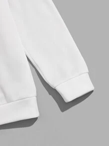 Manfinity VCAY Loose Fit Men Slogan & Cartoon Graphic Hoodie - White - View 3