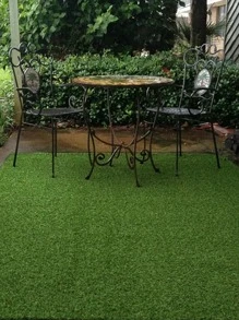 1pieza Césped artificial, verde 25X25cm PE Césped de hierba falsa para la decoración del hogar