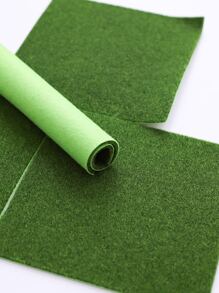 1pieza Césped artificial, verde 25X25cm PE Césped de hierba falsa para la decoración del hogar