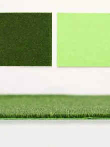 1pieza Césped artificial, verde 25X25cm PE Césped de hierba falsa para la decoración del hogar