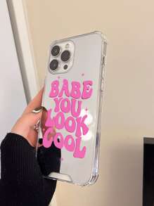 Y2k Letter Graphic Mirror Phone Case Compatible With IPhone 11,IPhone 13,IPhone 14 Pro Max - Multicolor - View 2
