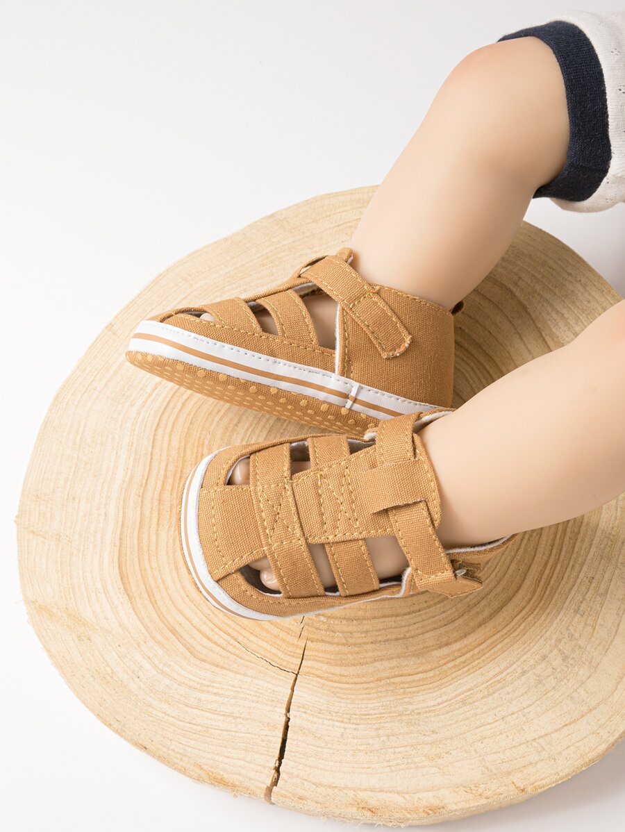 Infant Stitch Detail Gladiator Sandals - Brown - View 1