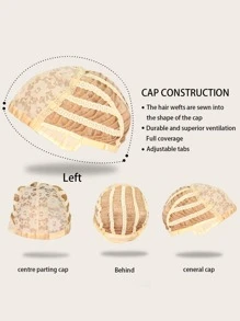 Tổng Hợp Chịu Nhiệt Tóc Giả Vàng 8Inch Sóng Tóc Toàn Bộ Máy Sử Dụng Hàng Ngày Halloween Dành Cho Nữ Hóa Trang Tự Nhiên Chất Lượng Tốt Tổng Hợp bộ Tóc Giả Mềm Mại - Vàng - Xem 7