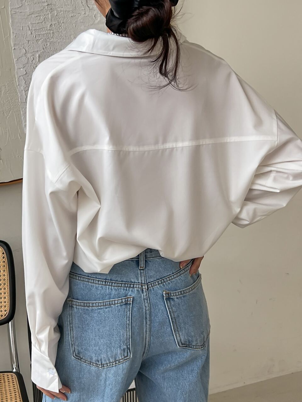 Drop Shoulder Button Front Shirt