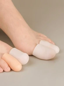6 piezas Protector de silicona para los dedos del pie - Blanco - Ver 1