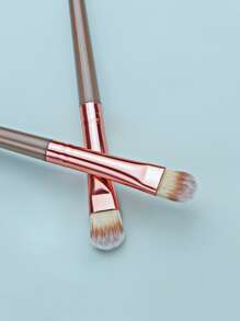 2支装棕色遮瑕化妆刷套装，包含粉底刷、遮瑕刷、腮红刷、修容刷、腮红刷、古铜粉刷、散粉刷等，赠品 - 棕色 - 查看 5