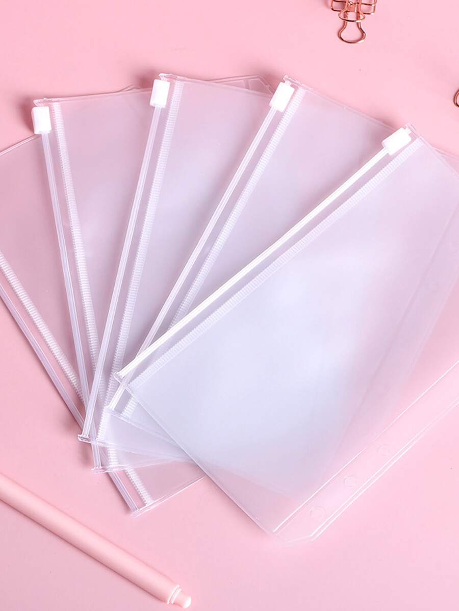 2入組隨機透明活頁文件袋 - 無色 - 查看 1