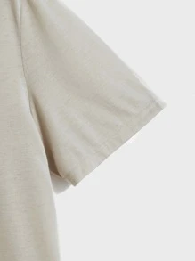 Manfinity NXTstreet Men Letter Graphic Tee - Khaki - View 4