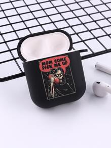 Eduely Skeleton Print Earphone Case - Multicolor - View 2