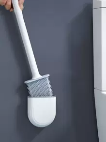 1pc- Soft Rubber Detachable Handle Hook Type Toilet Brush For Efficient Cleaning, Non-Blind Spot Design - Multicolor - View 2