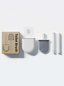 1pc- Soft Rubber Detachable Handle Hook Type Toilet Brush For Efficient Cleaning, Non-Blind Spot Design - Multicolor - View 8