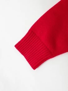 Baby Girls' Fashionable Knitted Cardigan Sweater With Bow Tie Detail For Spring/Summer - Red - View 7