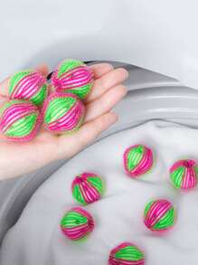 4pcs Random Color Anti-tangle Polyamide Laundry Ball,Creative Colorblock Reusable Laundry Dryer Ball - Multicolor - View 4