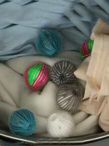 4pcs Random Color Anti-tangle Polyamide Laundry Ball,Creative Colorblock Reusable Laundry Dryer Ball - Multicolor - View 5