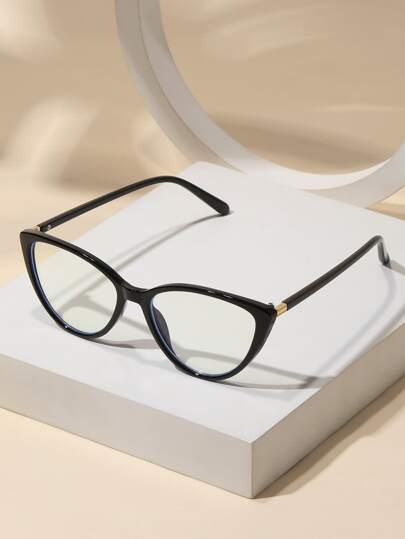 Computer/Gaming/TV/Mobile Phone Cat Eye Glasses Frame, Plastic Eyeglasses Reduce Eye Fatigue, Light, Fashion Clear Lens Eyewear