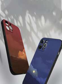 2入組裝情侶風景圖案手機殼相容於 iPhone15/15Plus/15Pro/15Promax - 彩色 - 查看 4
