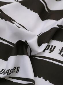 Halloween Pumpkin Pattern Duvet Cover Set Without Filler - Multicolor - View 3