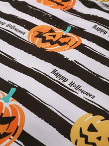 Halloween Pumpkin Pattern Duvet Cover Set Without Filler - Multicolor - View 4