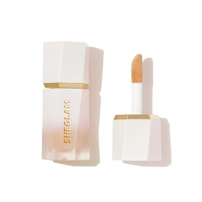 SHEGLAM Glow Bloom Liquid Highlighter-Tea Cake Gel Cream Highlighter Shimmer Dewy Finish Long Wear Brightening Non-Caking Waterproof Glow Highlighter Makeup Brand Beauty Makeup Face Paint Cosmetic For Women Girls Perfect For Spring Summer Ideal For Y2K Fancy Fashion Suitable For Birthday Mother'S Day Gift Rave Party Ready Best Color