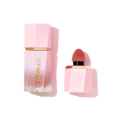 SHEGLAM Color Bloom Liquid Blush Matte Finish-Devoted Gel Cream Blush Long Lasting Non-Fading Highly Pigmented Lightweight Long Wear Smooth Blusher Pink Brown Blush Brand Beauty Makeup Face Paint Cosmetic For Women Girls Perfect For Spring Summer Ideal For Y2K Fancy Fashion Suitable For Birthday Mother'S Day Gift Rave Party Ready Best Color