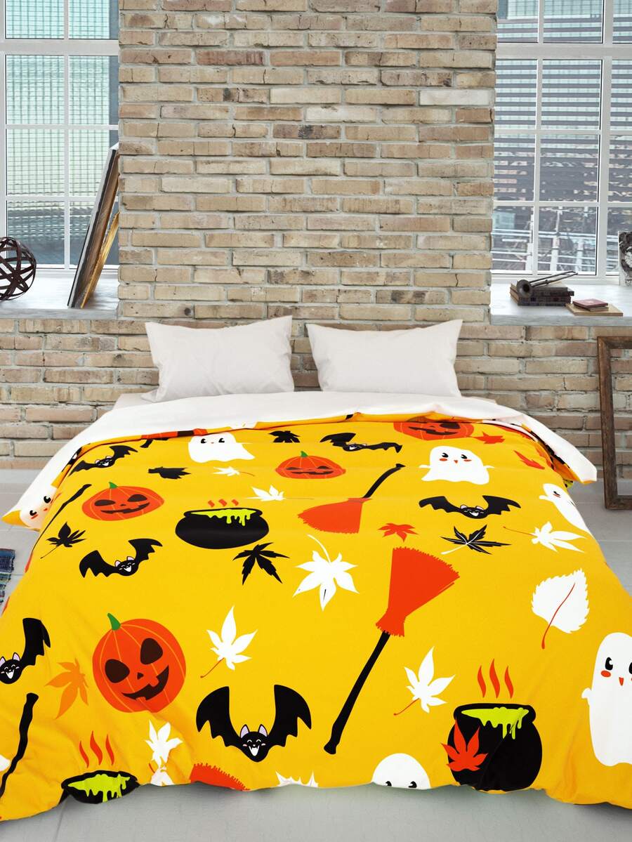 Halloween Pattern Duvet Cover Without Filler - Multicolor - View 1