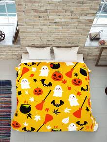 Halloween Pattern Duvet Cover Without Filler - Multicolor - View 2