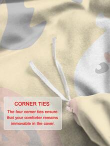 Halloween Pattern Duvet Cover Without Filler - Multicolor - View 4