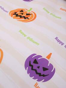 Halloween Pumpkin Pattern Duvet Cover Set Without Filler - Multicolor - View 4