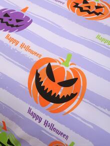 Halloween Pumpkin Pattern Duvet Cover Set Without Filler - Multicolor - View 5