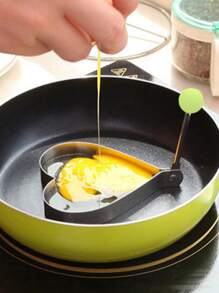 1 件心型不鏽鋼蛋戒指,適合情人節 - 銀色 - 查看 4